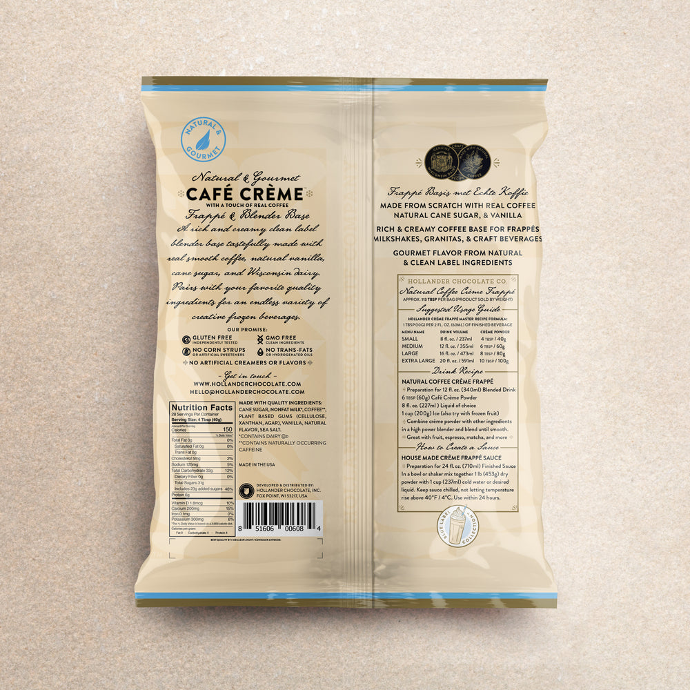 Hollander Chocolate Cafe Creme Frappe Powder