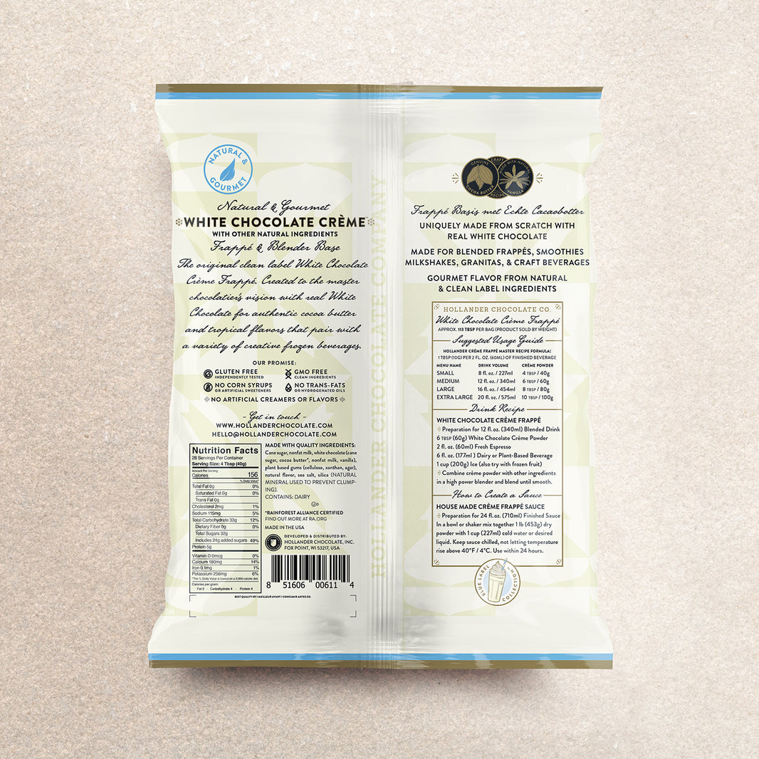 image Hollander White Chocolate Creme Frappe Powder