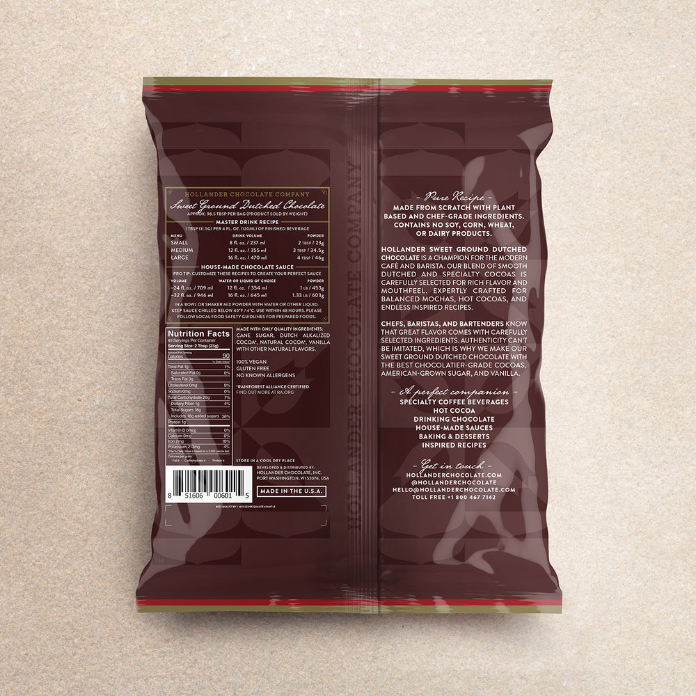 Hollander Sweet Ground Dutched Chocolate Powder