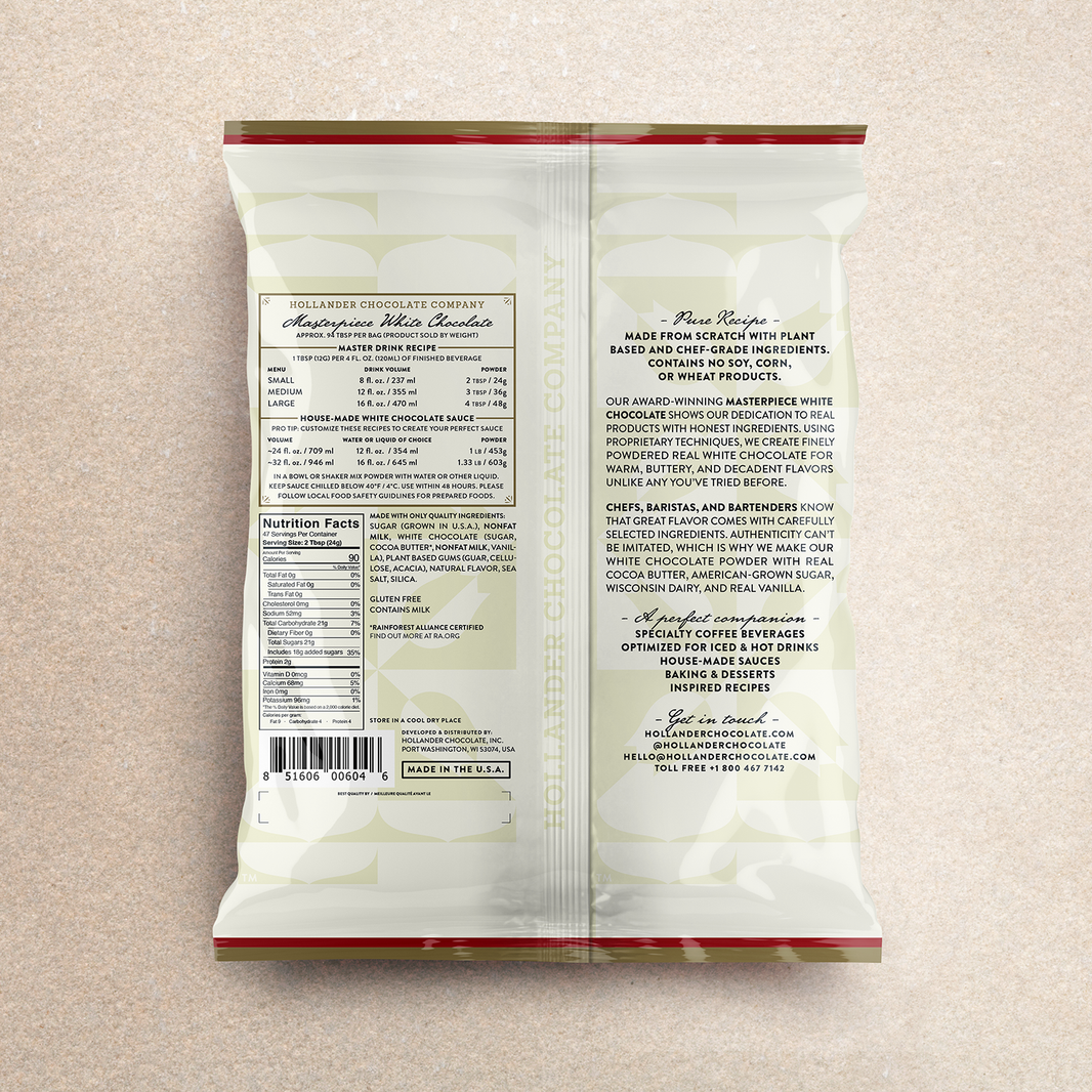 image Hollander All Natural White Chocolate Powder