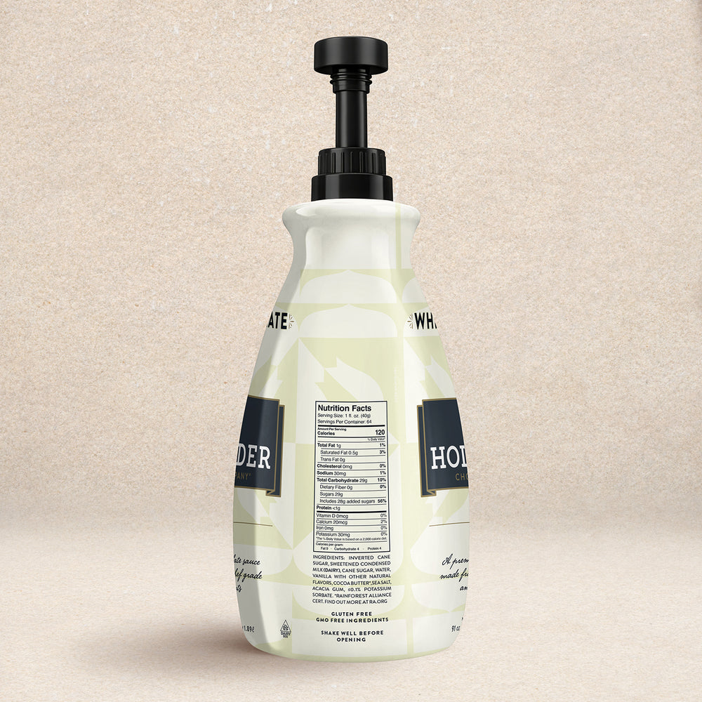 White Chocolate Café Sauce™ by Hollander Chocolate Co.